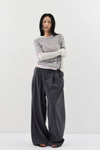 2-tuck wide pants