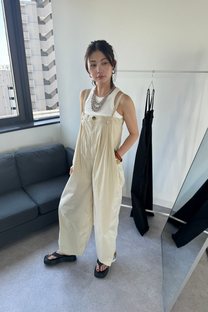 Wide leg 2way overalls