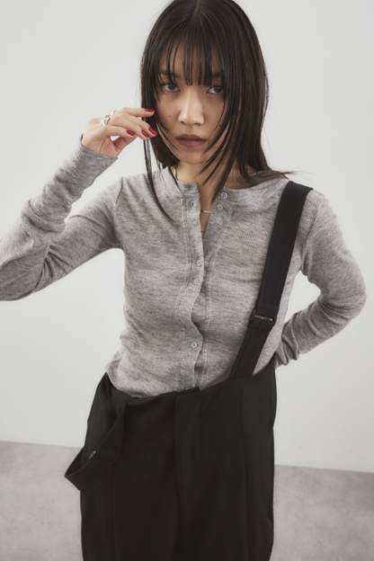 Sheer rib cardigan