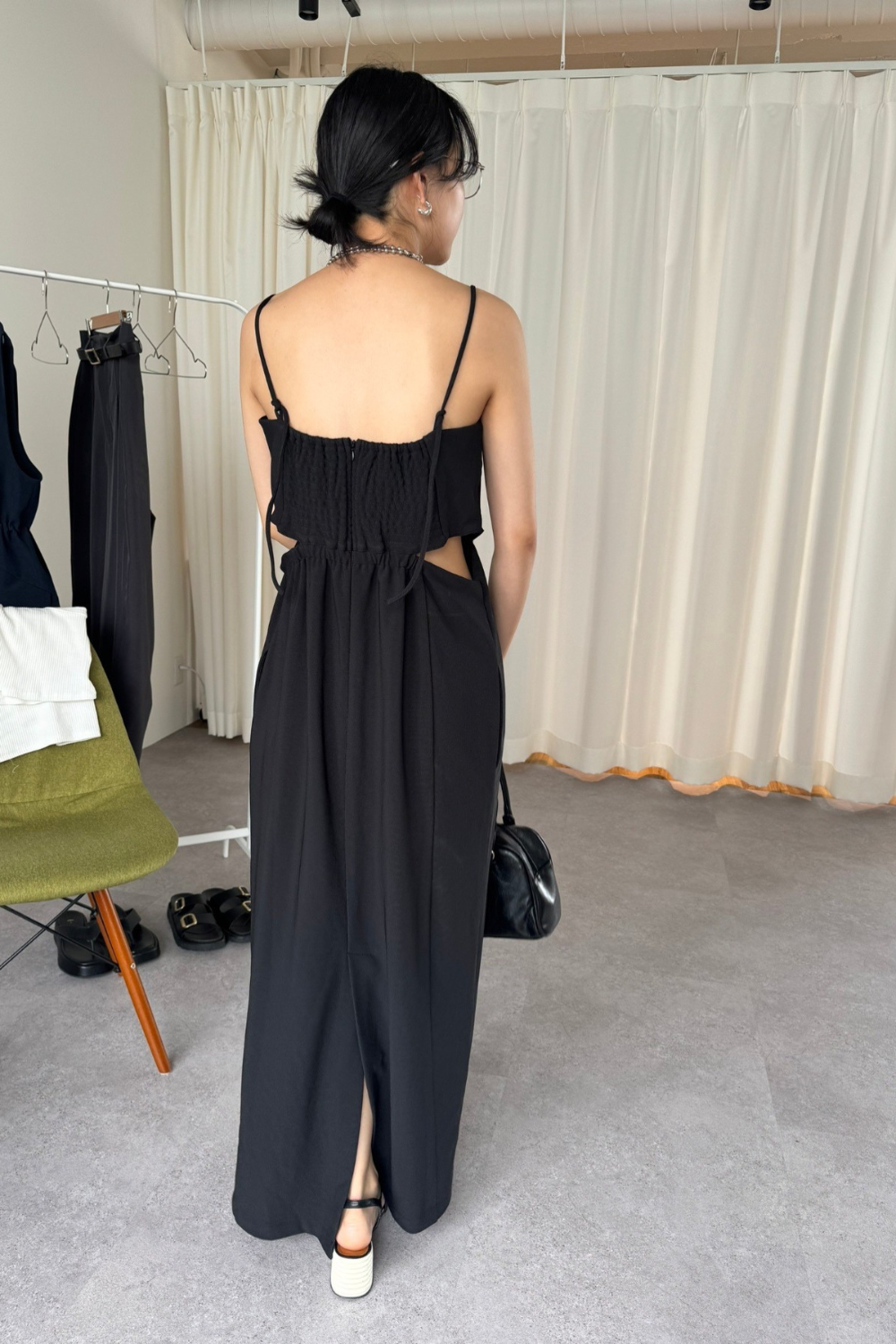 Side slit cami dress