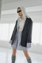 Sheer hoodie long tee