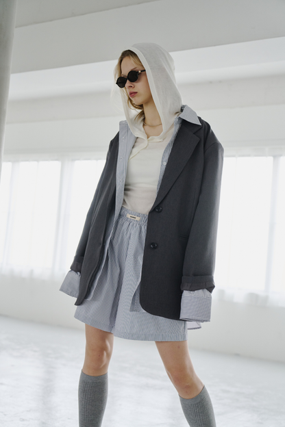 Sheer hoodie long tee