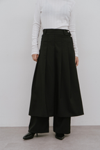 Skirt layered pants