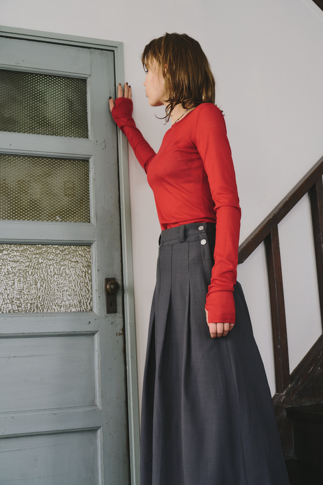 Skirt layered pants