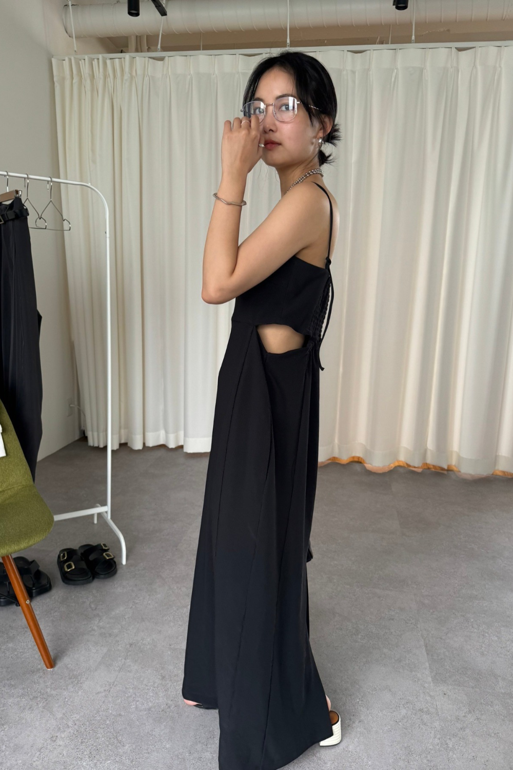 Side slit cami dress