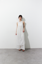Sheer dot layered all-in-one