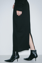 Long-sleeve back cut design dress