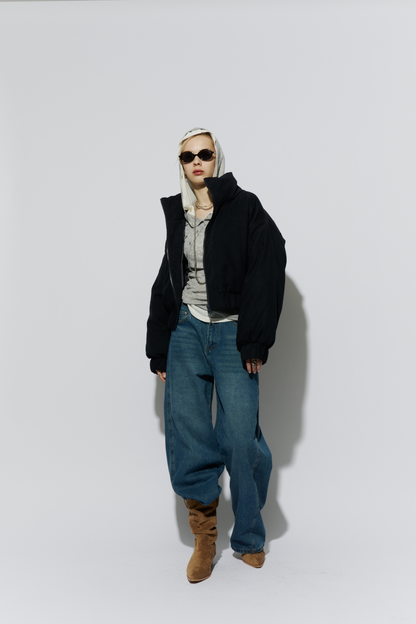 Sheer hoodie long tee