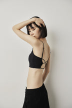 Back lace-up bra top