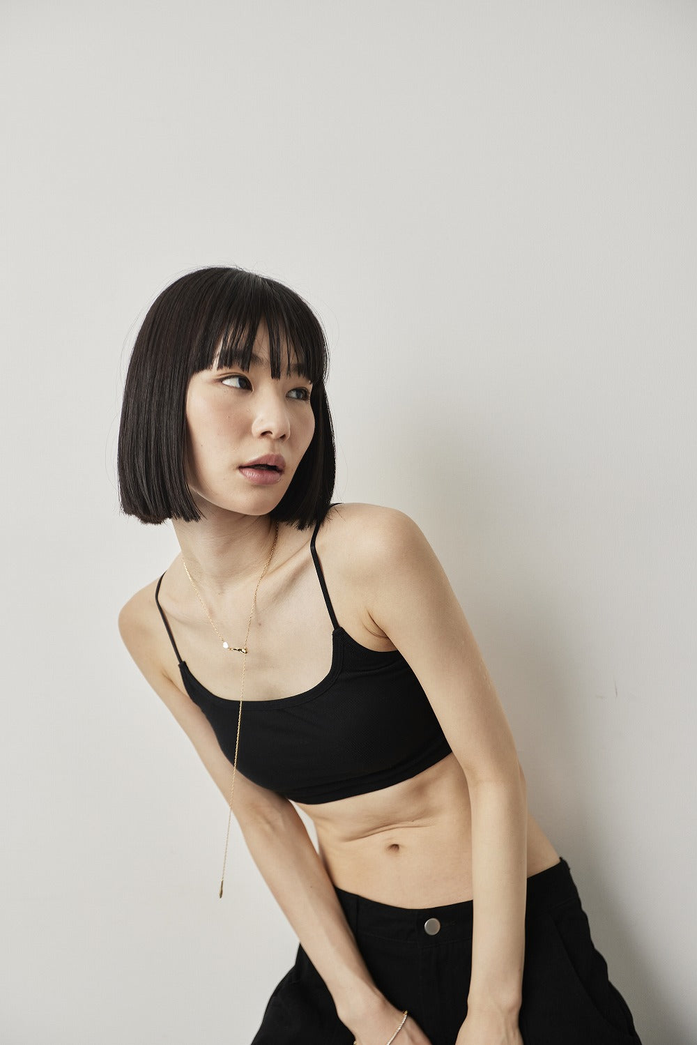 Back lace-up bra top