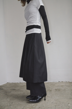 Skirt layered pants