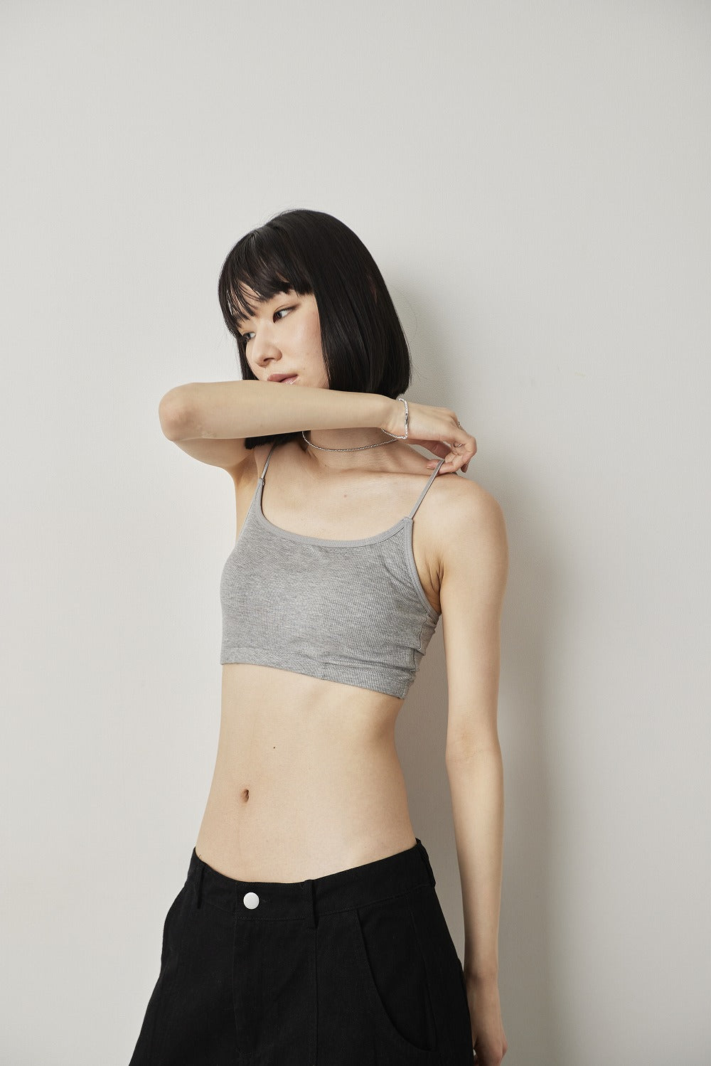 Back lace-up bra top