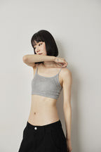 Back lace-up bra top