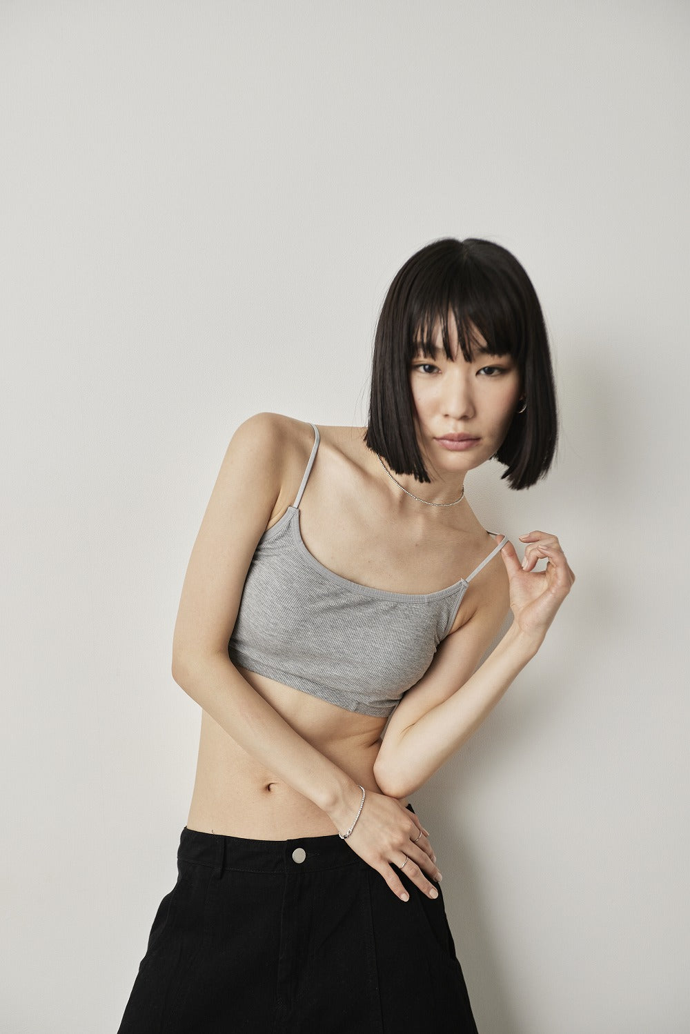 Back lace-up bra top