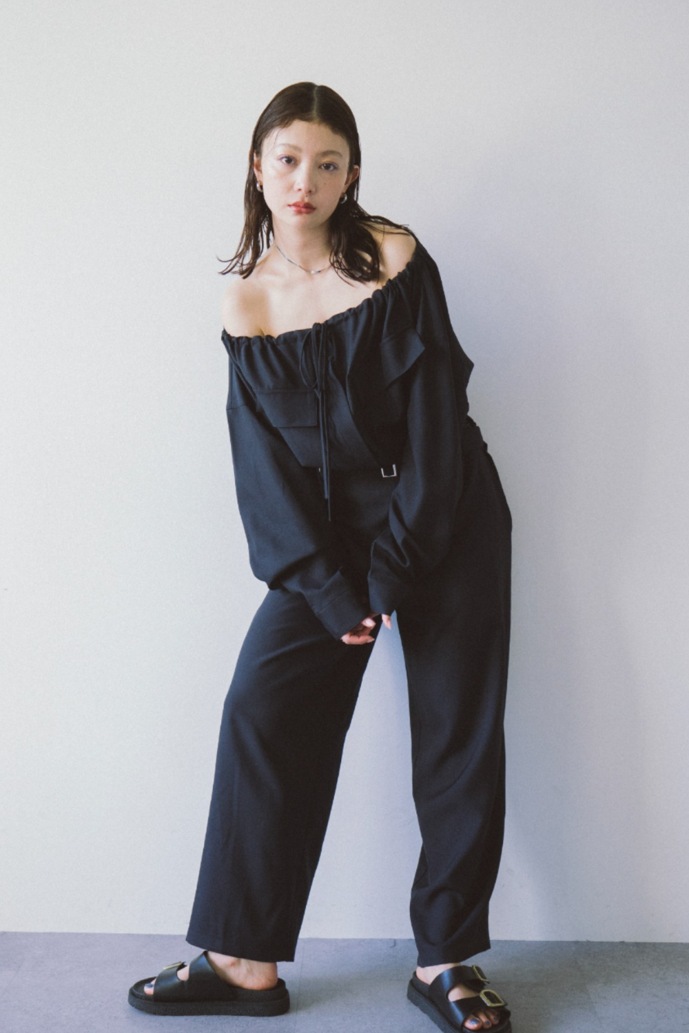 Off shoulder jumpsuit