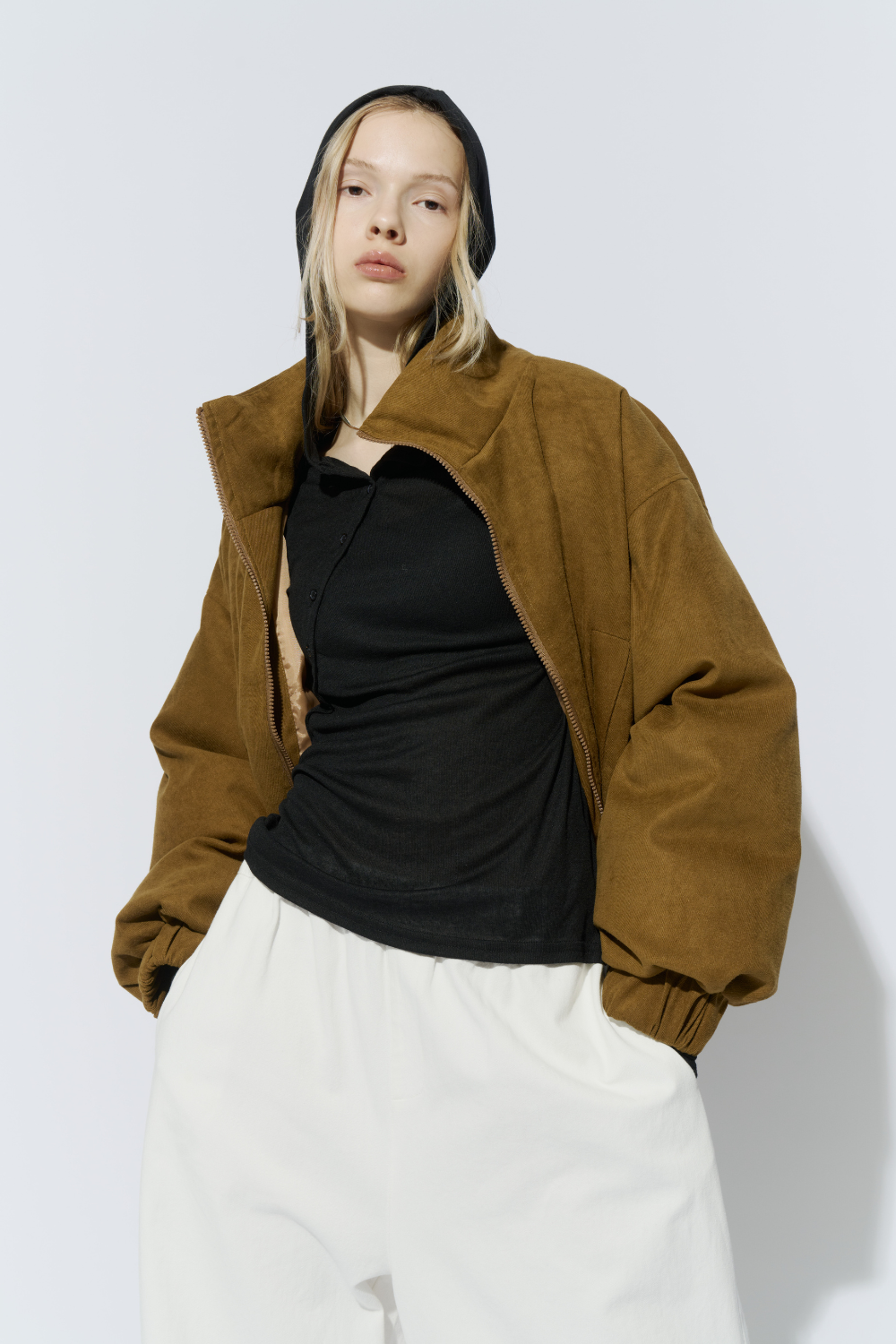 Sheer hoodie long tee