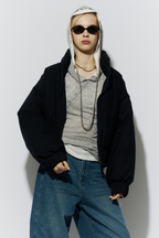 Sheer hoodie long tee