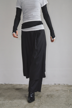 Skirt layered pants