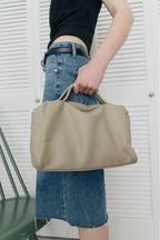 Soft leather square bag