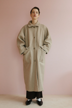 Boucle sten collar long coat