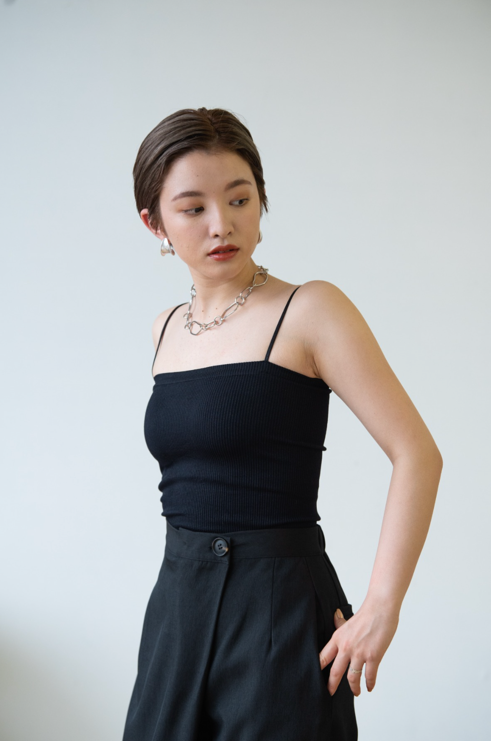 Cup in rib camisole