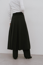 Skirt layered pants