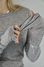 Sheer long sleeve tee