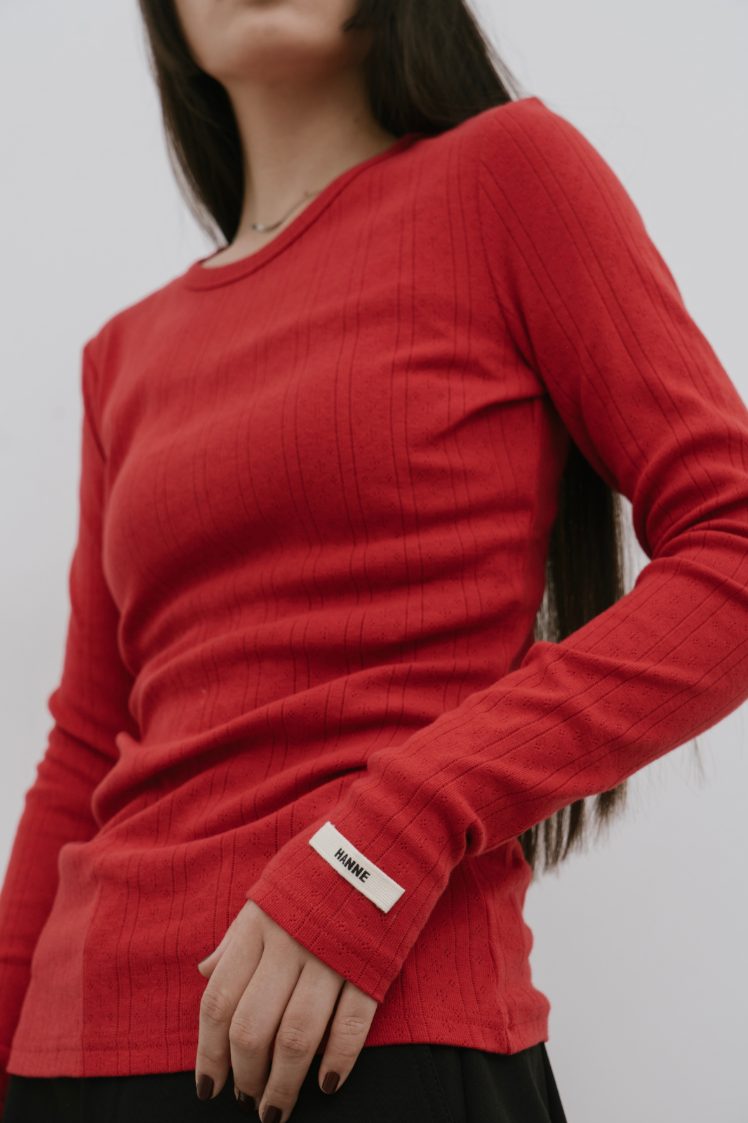 Eyelet long sleeve TEE