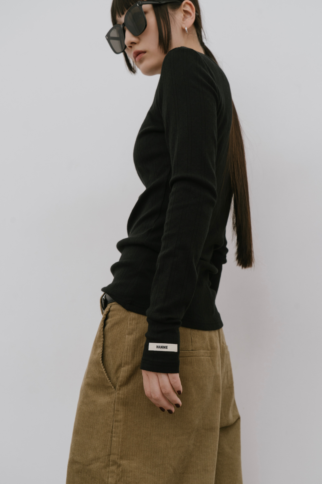 Eyelet long sleeve TEE