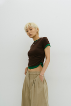 Side gather compact TEE