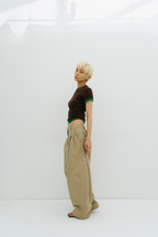 Side gather compact TEE