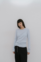Eyelet long sleeve TEE