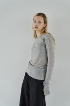 Sheer long sleeve tee