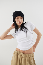 Side gather compact TEE