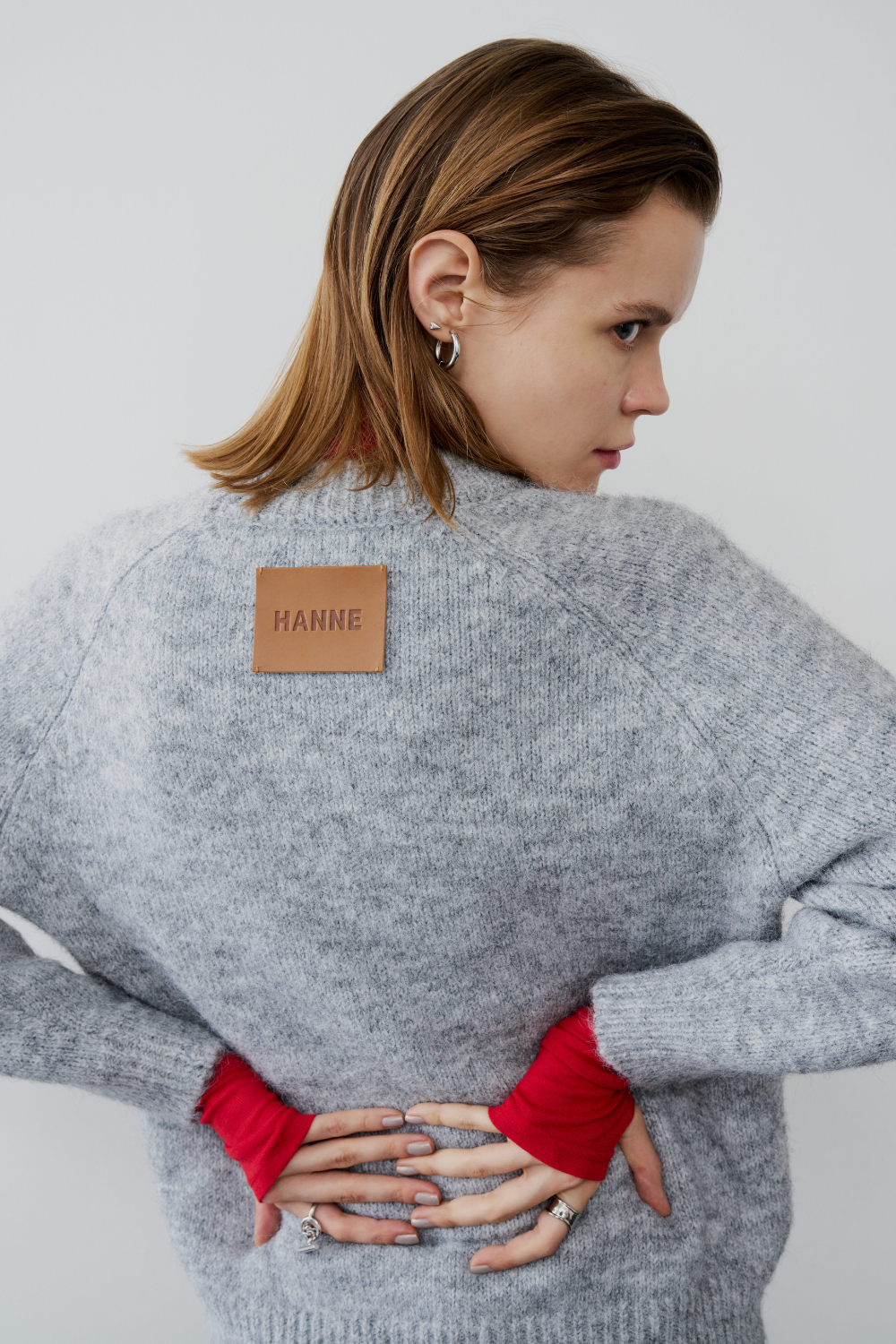 【 preorder 】 Soft hairy knit pullover