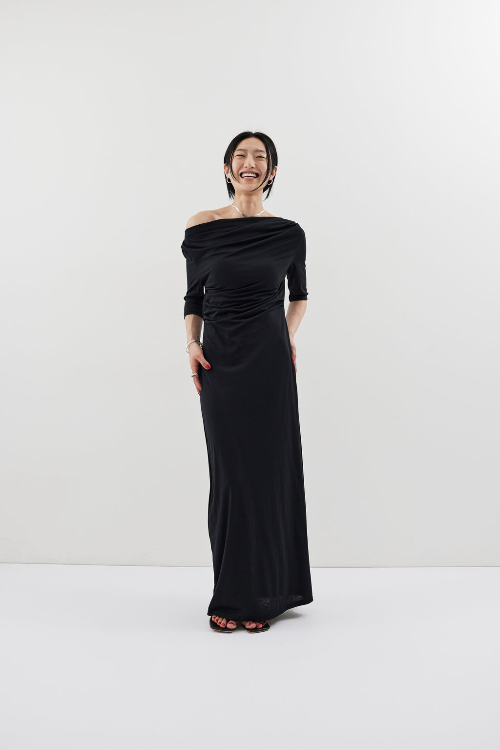 Draped design dress