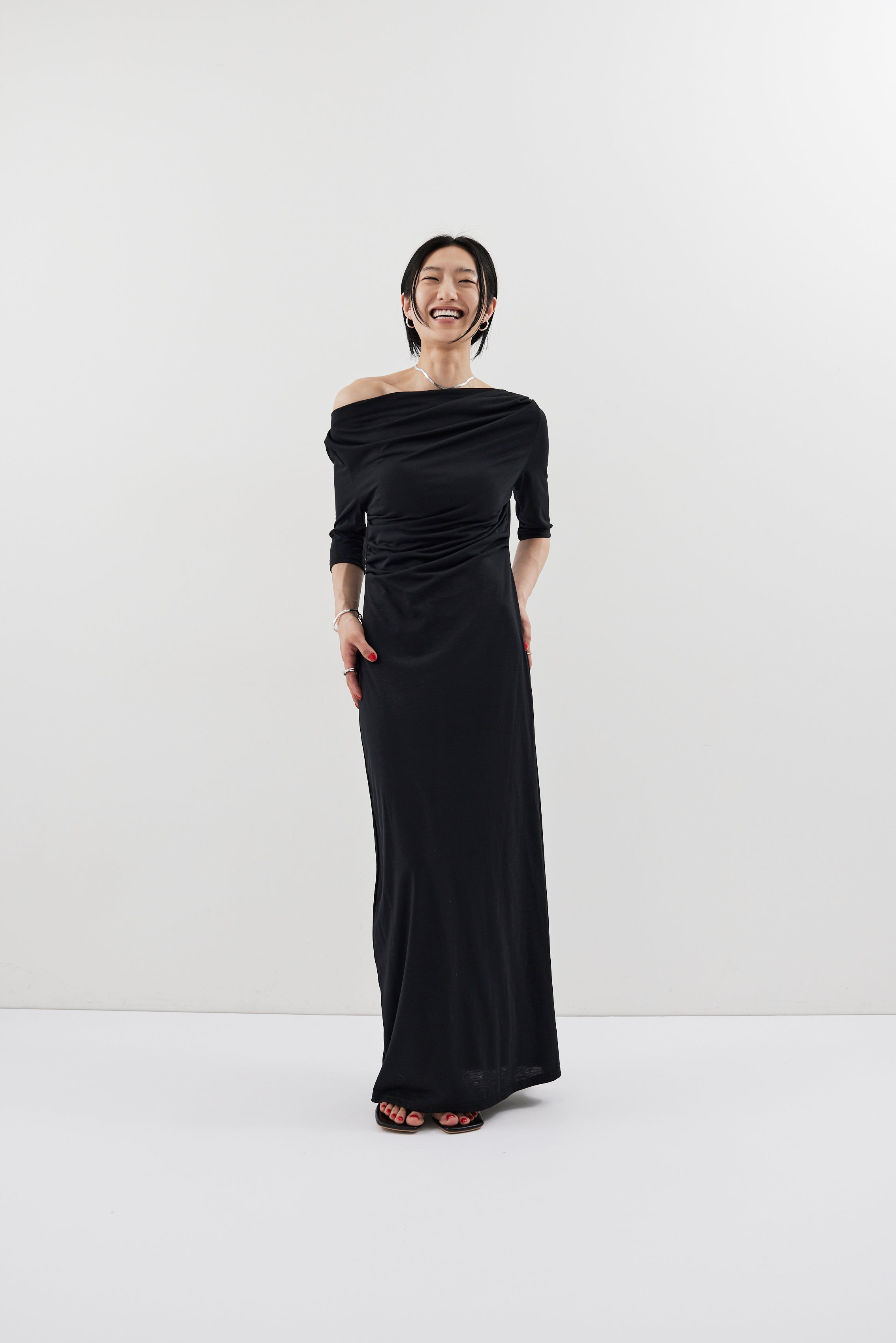 Draped design dress