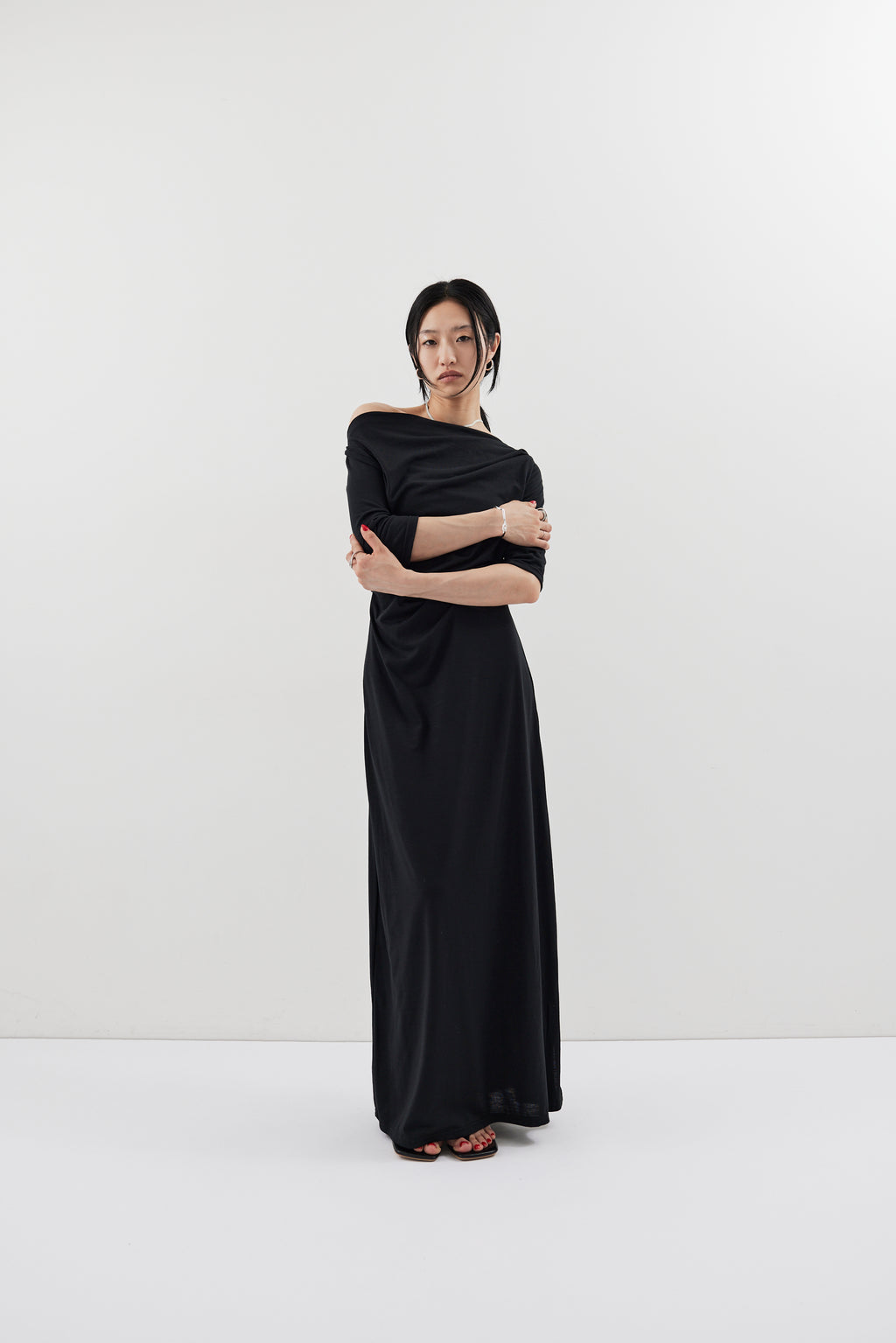 Draped design dress