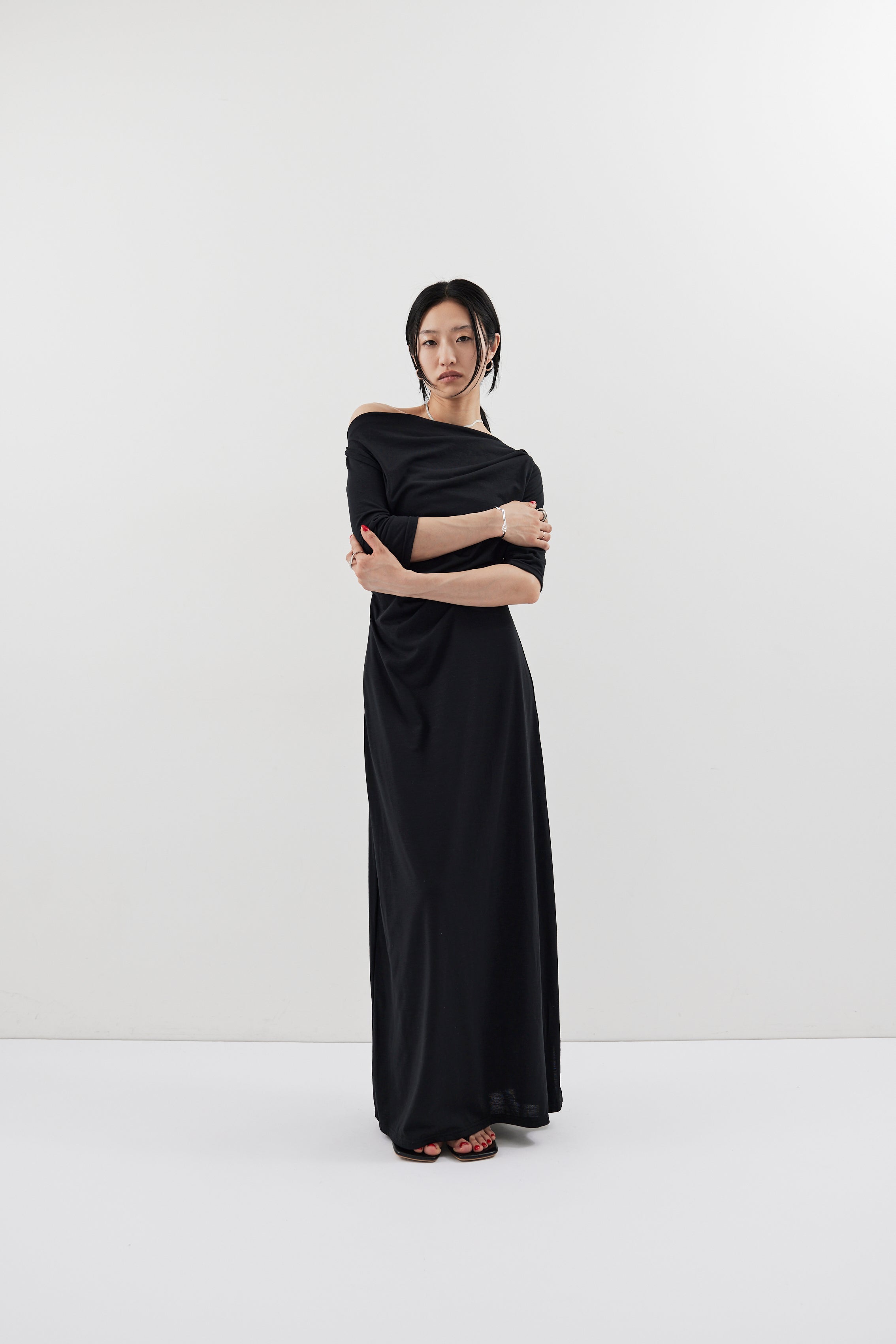 Draped design dress