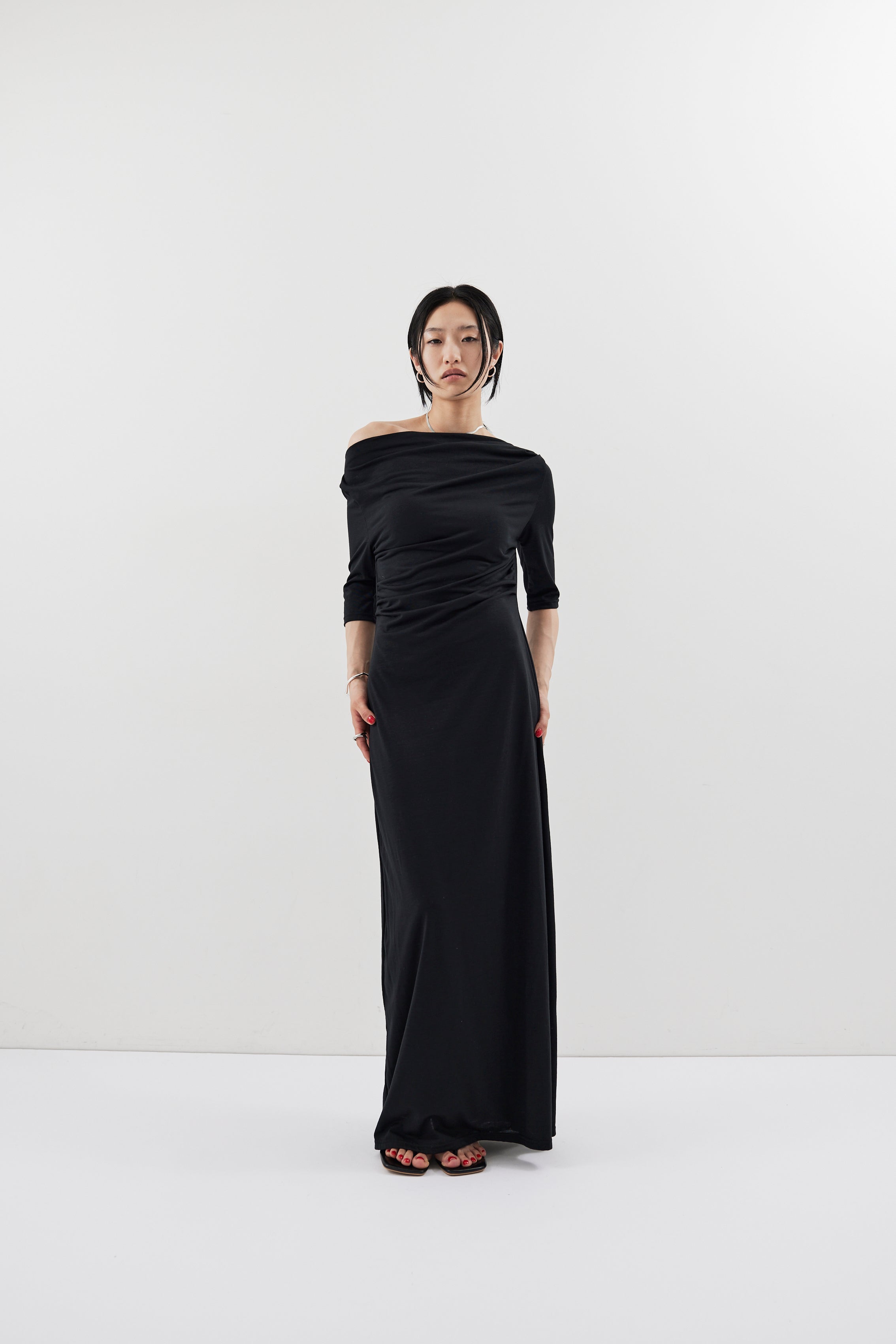 Draped design dress