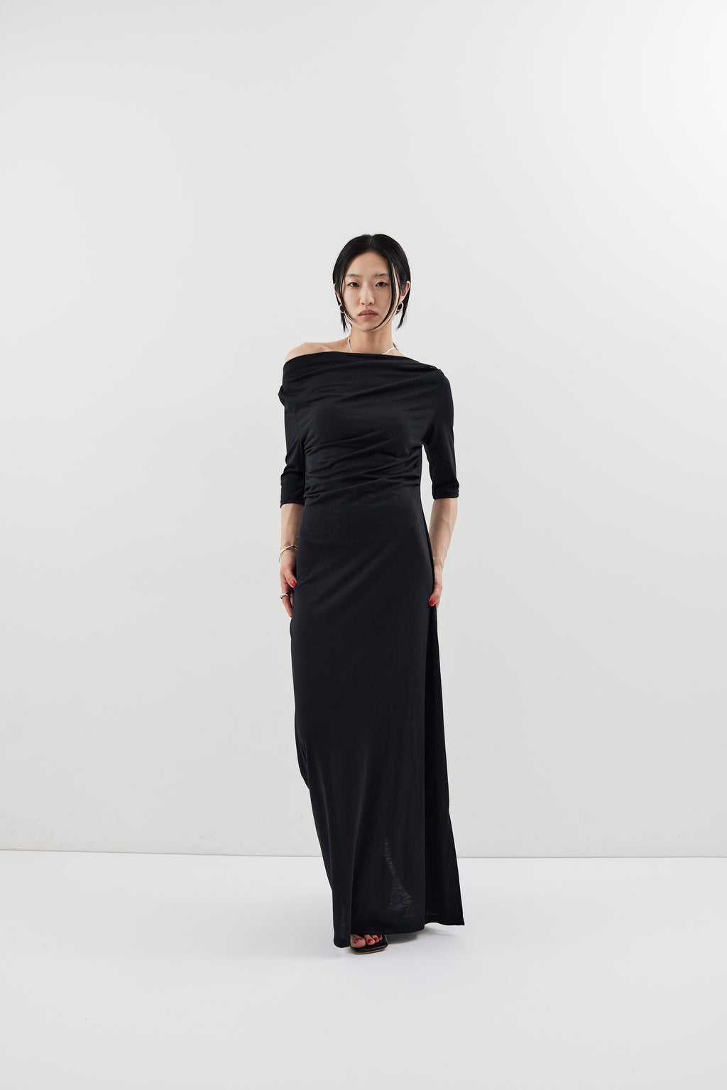 Draped design dress