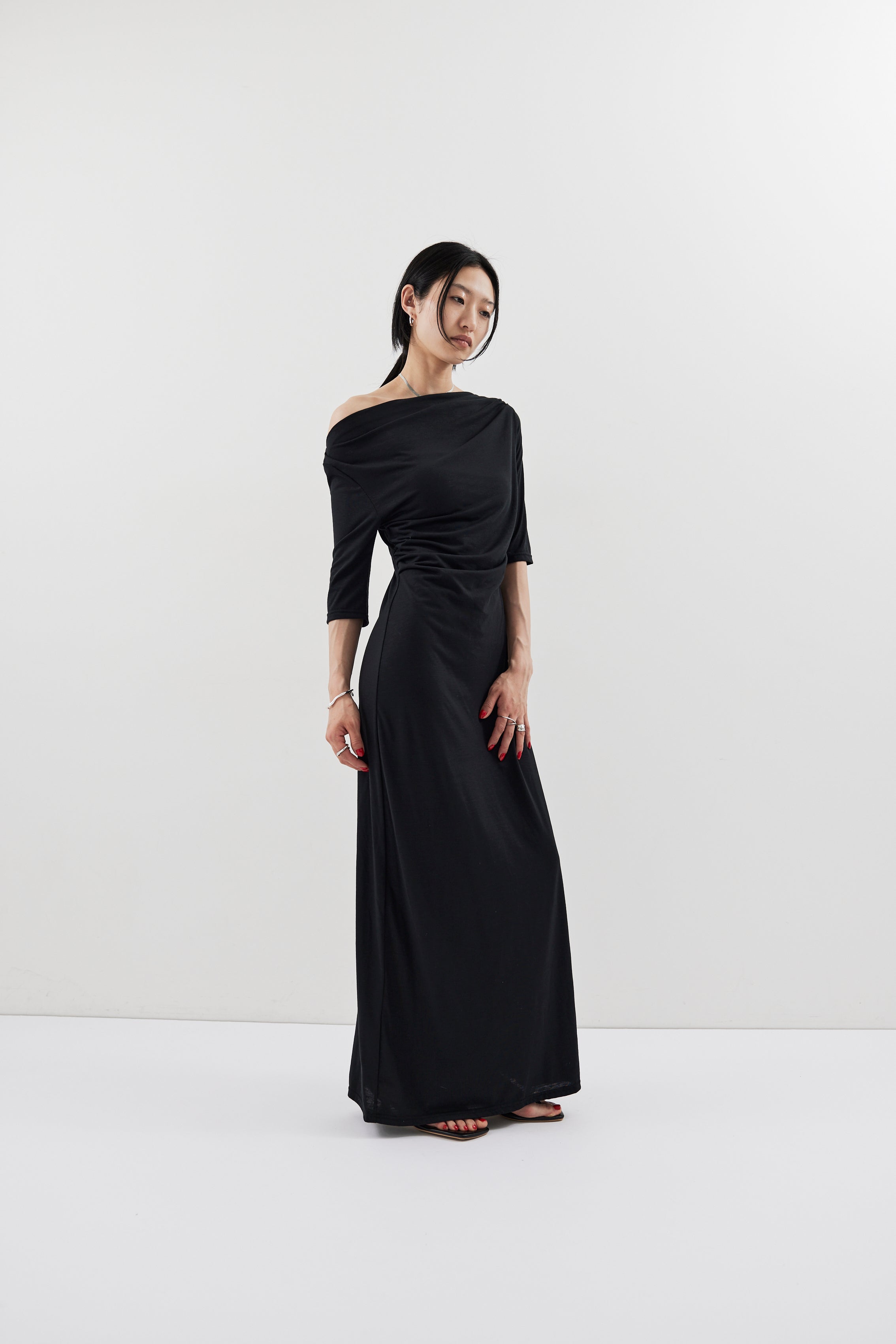 Draped design dress