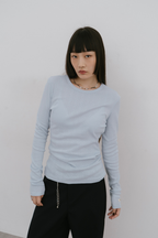 Eyelet long sleeve TEE