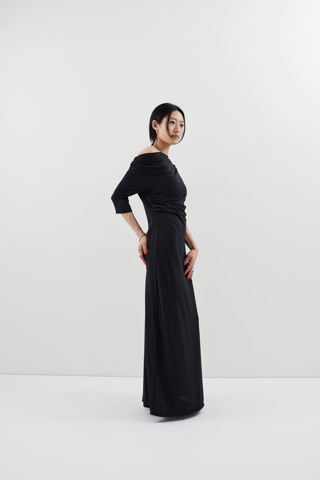 Draped design dress
