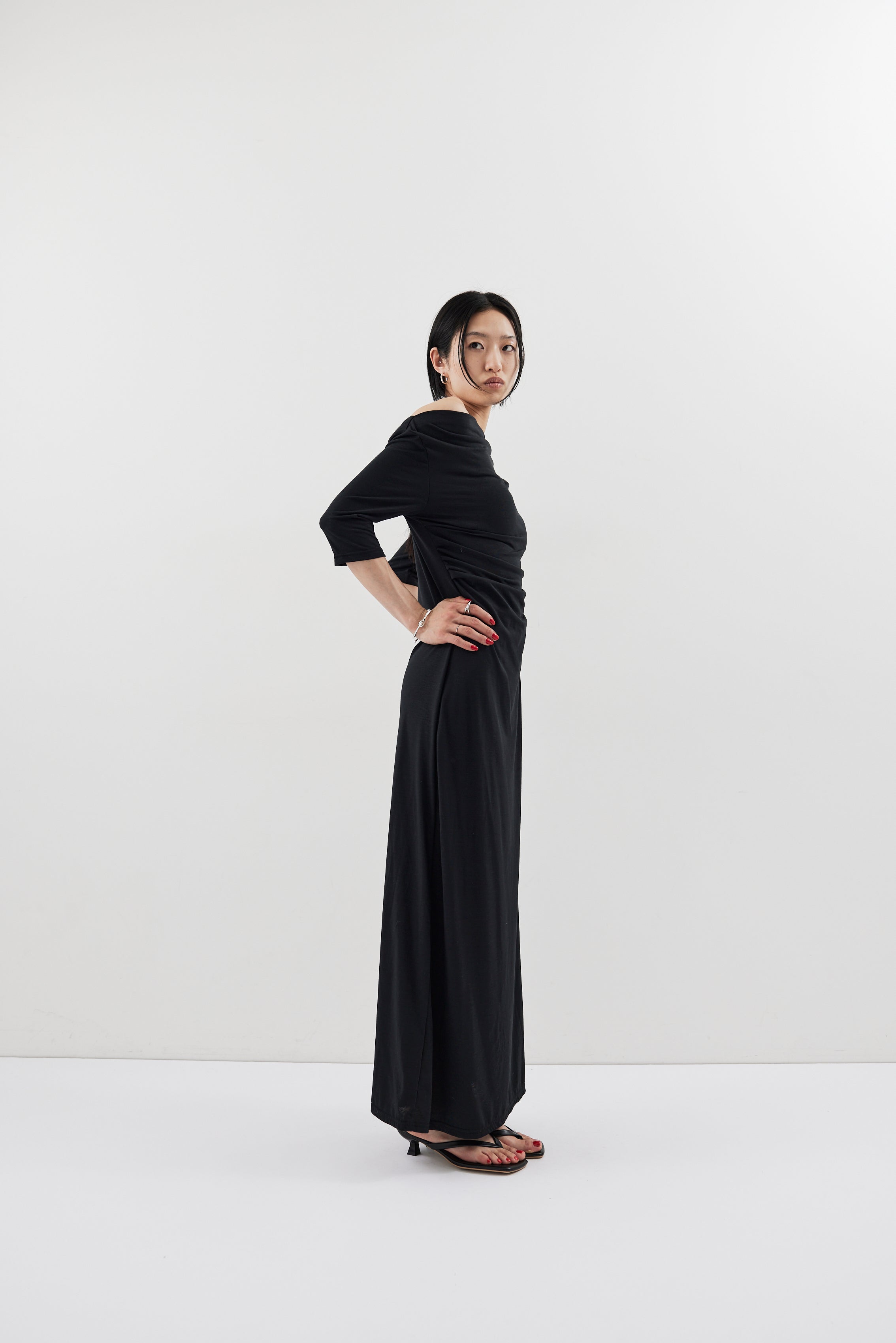 Draped design dress