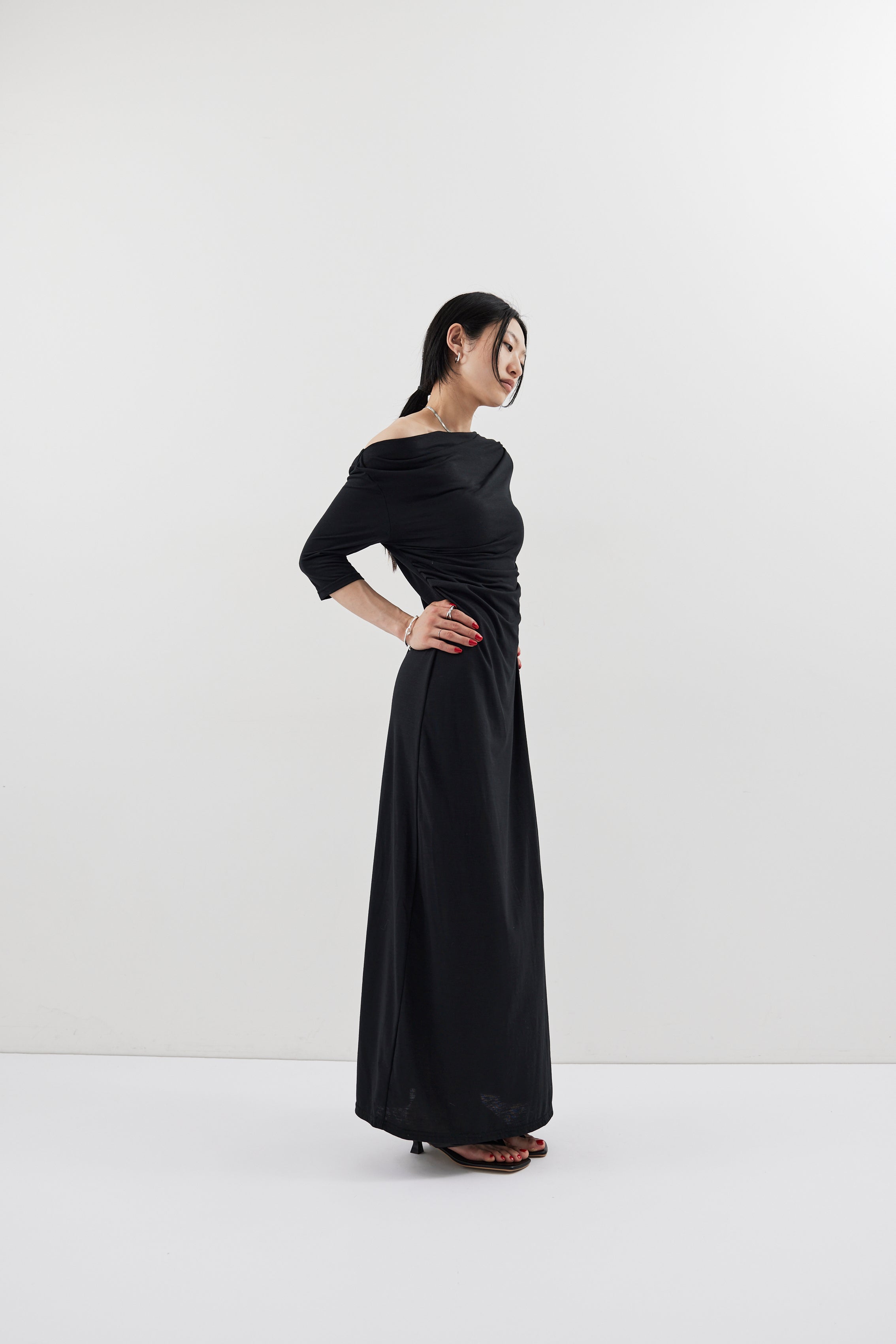 Draped design dress