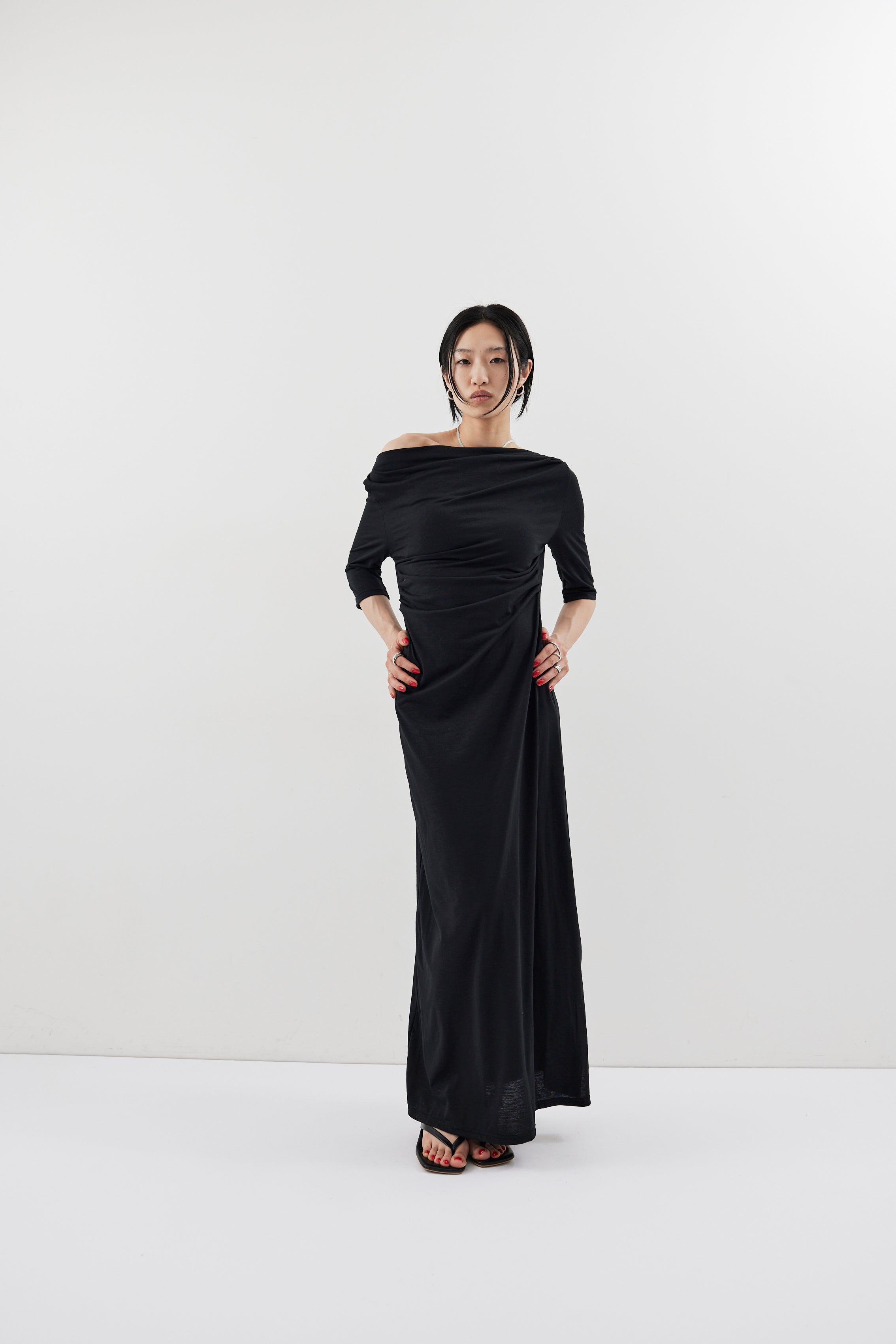 Draped design dress