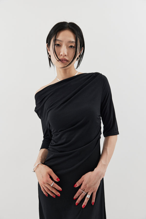 Draped design dress
