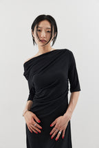 Draped design dress