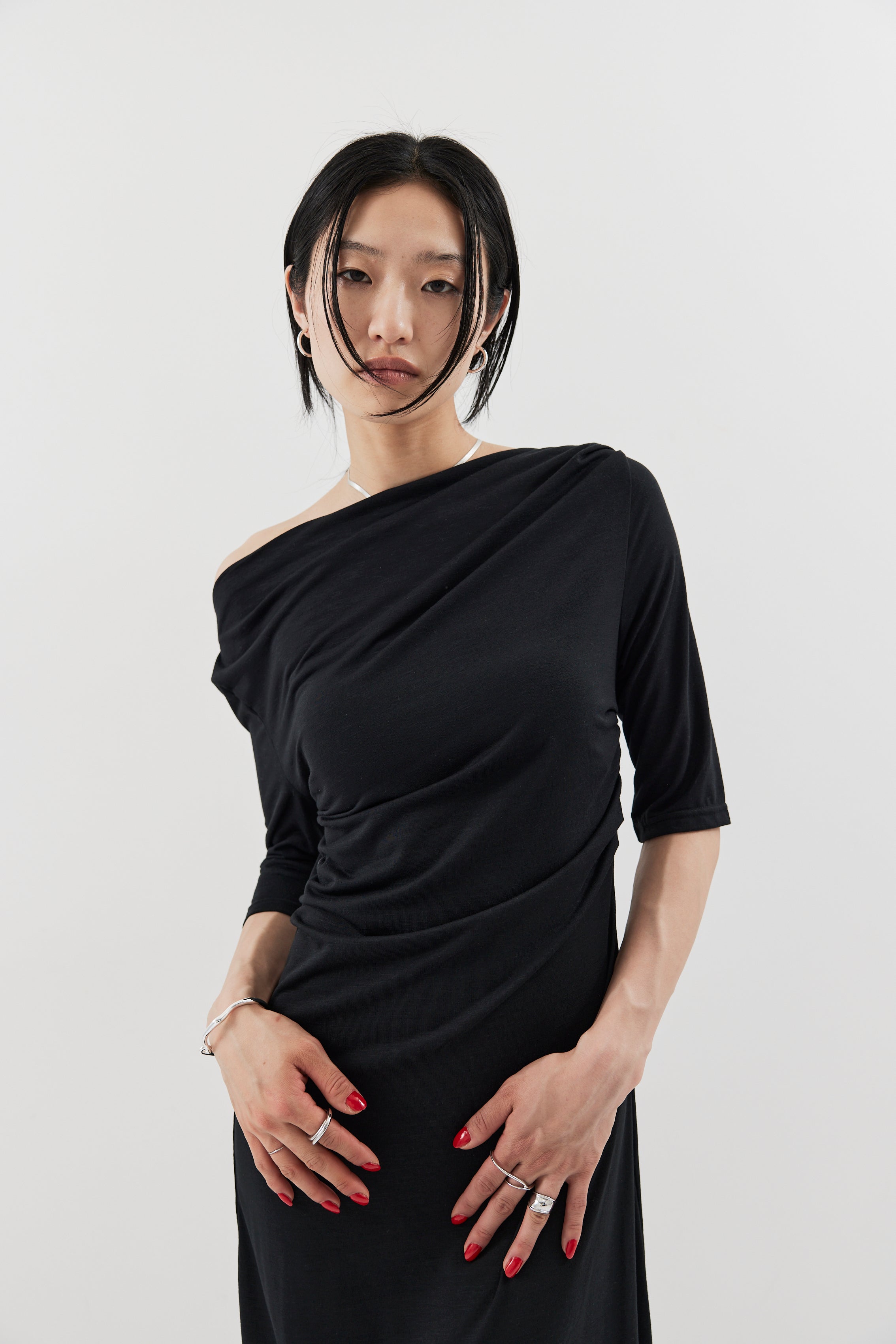 Draped design dress